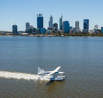 Perth city scenic flight landing