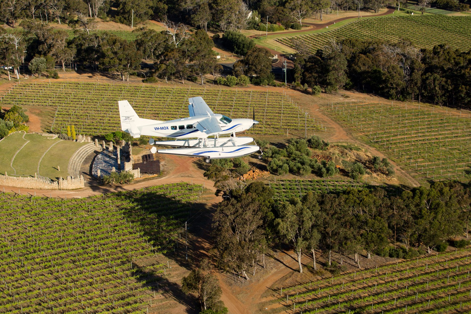 Seaplane over Margaret River Wineries